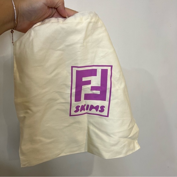 Fendi x Skims embossed olive green Illinois Midi dress size 38 (US 2) - Picture 14 of 14